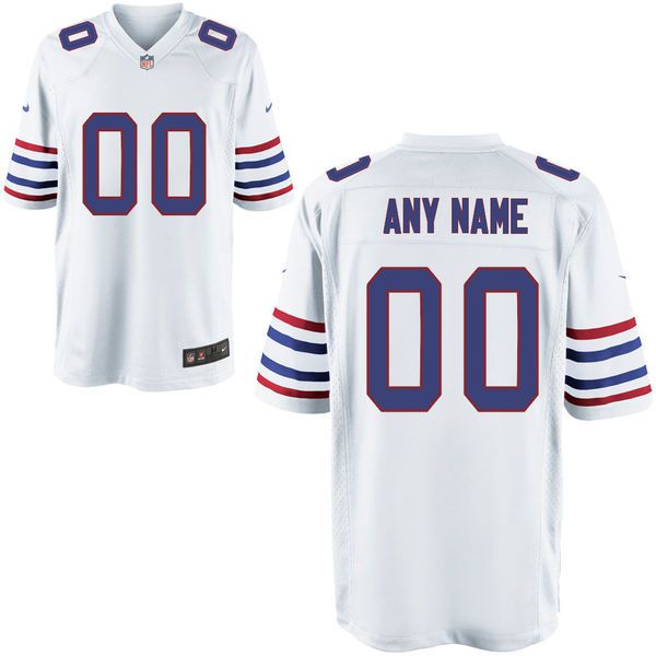 Men Buffalo Bills Nike White Custom Alternate Game NFL Jersey->customized nfl jersey->Custom Jersey